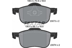 Textar Σετ τακάκια, Δισκόφρενα - 2307303