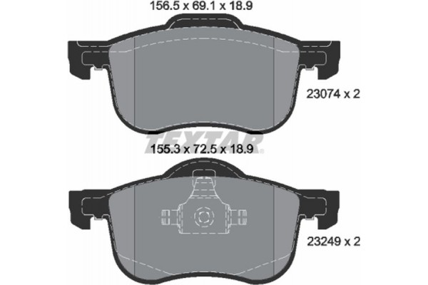 Textar Σετ τακάκια, Δισκόφρενα - 2307401 Textar Σετ τακάκια, Δισκόφρενα - 2307401