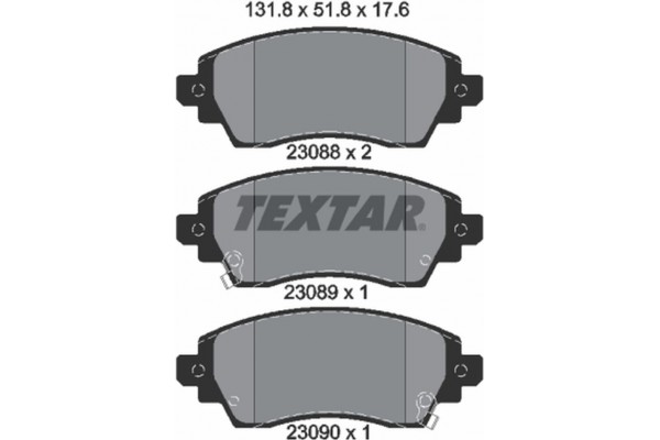 Textar Σετ τακάκια, Δισκόφρενα - 2308801 Textar Σετ τακάκια, Δισκόφρενα - 2308801