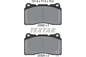 Textar Σετ τακάκια, Δισκόφρενα - 2309204