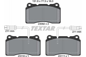 Textar Σετ τακάκια, Δισκόφρενα - 2309201