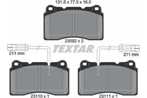 Textar Σετ τακάκια, Δισκόφρενα - 2309201
