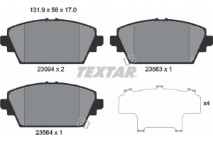 Textar Σετ τακάκια, Δισκόφρενα - 2309401