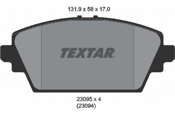 Textar Σετ τακάκια, Δισκόφρενα - 2309501 Textar Σετ τακάκια, Δισκόφρενα - 2309501
