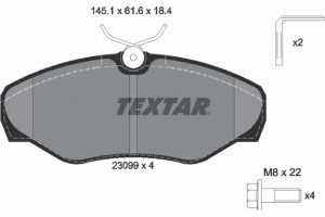 Textar Σετ τακάκια, Δισκόφρενα - 2309902