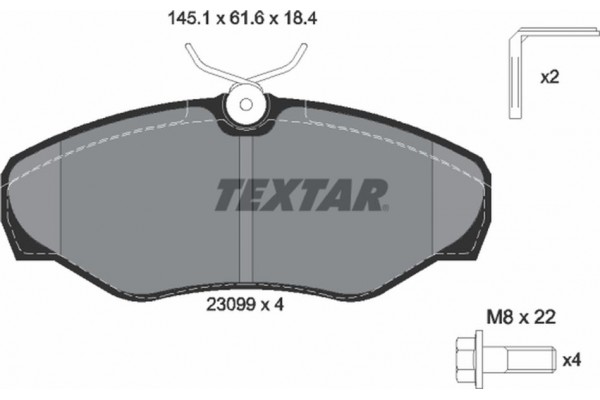 Textar Σετ τακάκια, Δισκόφρενα - 2309902 Textar Σετ τακάκια, Δισκόφρενα - 2309902