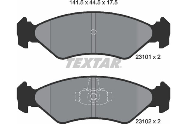 Textar Σετ τακάκια, Δισκόφρενα - 2310101 Textar Σετ τακάκια, Δισκόφρενα - 2310101