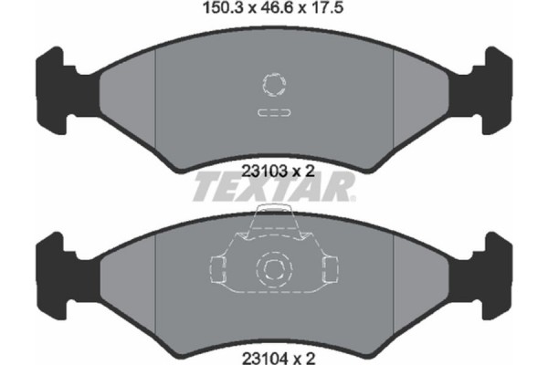 Textar Σετ τακάκια, Δισκόφρενα - 2310301