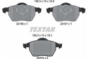 Textar Σετ τακάκια, Δισκόφρενα - 2310601