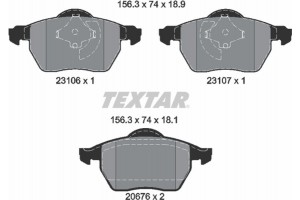 Textar Σετ τακάκια, Δισκόφρενα - 2310601