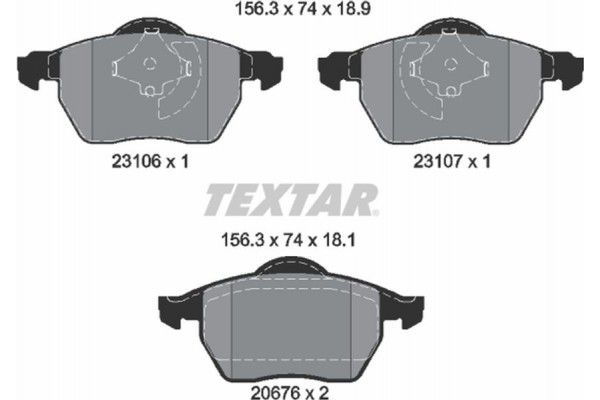 Textar Σετ τακάκια, Δισκόφρενα - 2310601 Textar Σετ τακάκια, Δισκόφρενα - 2310601