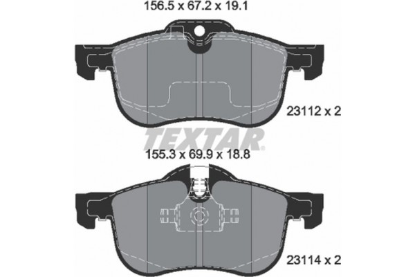 Textar Σετ τακάκια, Δισκόφρενα - 2311203 Textar Σετ τακάκια, Δισκόφρενα - 2311203