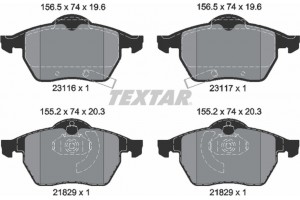 Textar Σετ τακάκια, Δισκόφρενα - 2311602