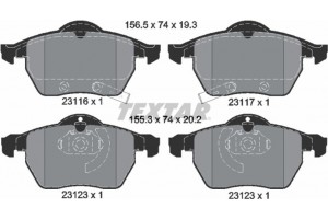 Textar Σετ τακάκια, Δισκόφρενα - 2311701