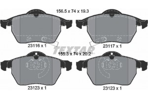 Textar Σετ τακάκια, Δισκόφρενα - 2311701