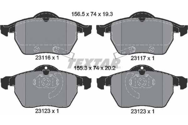 Textar Σετ τακάκια, Δισκόφρενα - 2311701 Textar Σετ τακάκια, Δισκόφρενα - 2311701