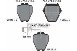Textar Σετ τακάκια, Δισκόφρενα - 2311901
