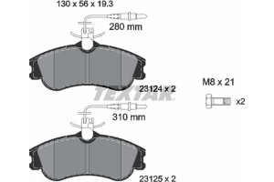 Textar Σετ τακάκια, Δισκόφρενα - 2312401