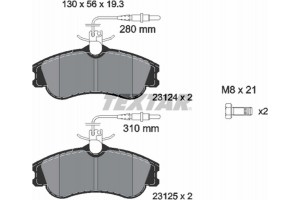 Textar Σετ τακάκια, Δισκόφρενα - 2312401