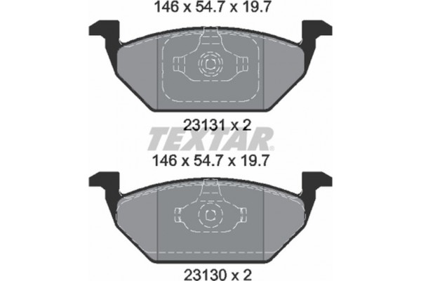 Textar Σετ τακάκια, Δισκόφρενα - 2313001