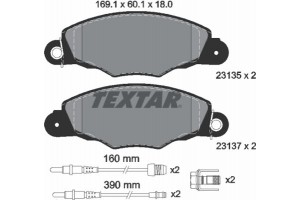 Textar Σετ τακάκια, Δισκόφρενα - 2313503
