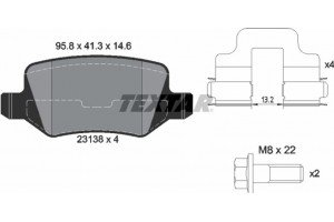 Textar Σετ τακάκια, Δισκόφρενα - 2313803