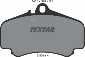 Textar Σετ τακάκια, Δισκόφρενα - 2313901