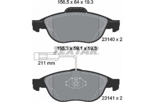 Textar Σετ τακάκια, Δισκόφρενα - 2314002