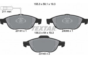 Textar Σετ τακάκια, Δισκόφρενα - 2314101