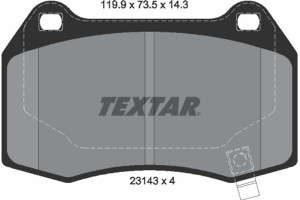 Textar Σετ τακάκια, Δισκόφρενα - 2314301