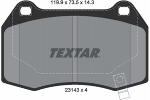 Textar Σετ τακάκια, Δισκόφρενα - 2314301