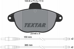 Textar Σετ τακάκια, Δισκόφρενα - 2314601