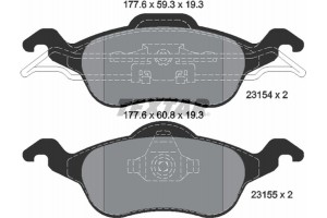 Textar Σετ τακάκια, Δισκόφρενα - 2315402