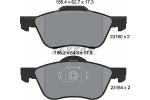Textar Σετ τακάκια, Δισκόφρενα - 2316001