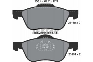 Textar Σετ τακάκια, Δισκόφρενα - 2316001