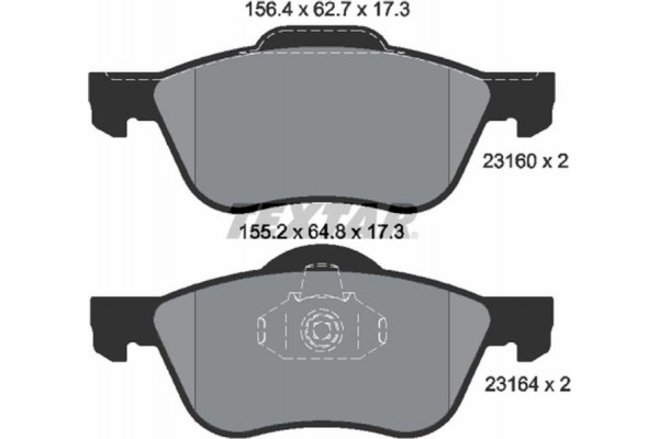 Textar Σετ τακάκια, Δισκόφρενα - 2316001