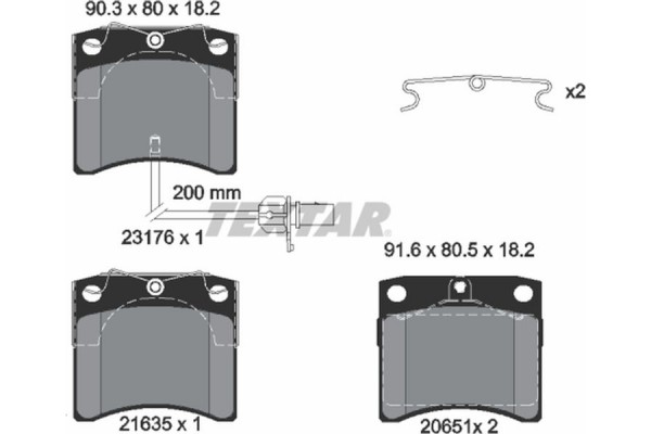 Textar Σετ τακάκια, Δισκόφρενα - 2317602 Textar Σετ τακάκια, Δισκόφρενα - 2317602