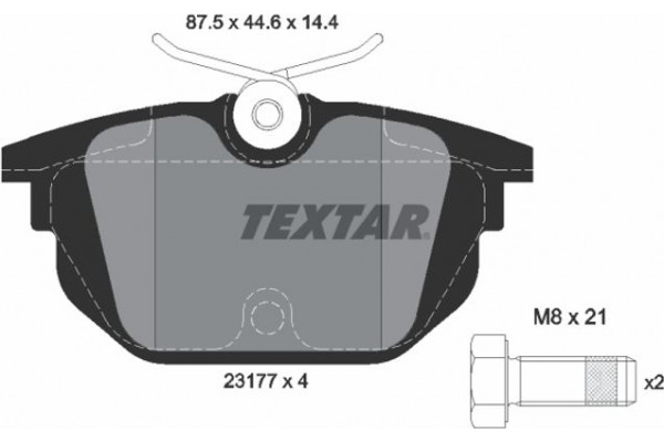 Textar Σετ τακάκια, Δισκόφρενα - 2317703