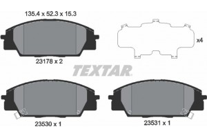 Textar Σετ τακάκια, Δισκόφρενα - 2317801