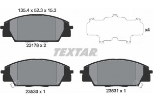Textar Σετ τακάκια, Δισκόφρενα - 2317801