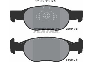 Textar Σετ τακάκια, Δισκόφρενα - 2318101