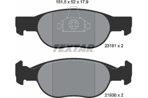 Textar Σετ τακάκια, Δισκόφρενα - 2318101