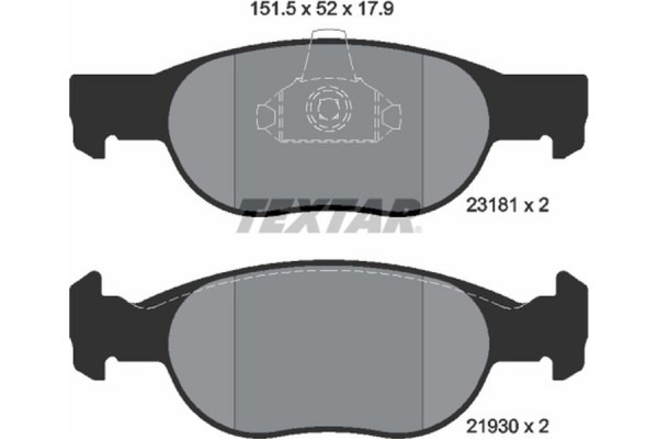 Textar Σετ τακάκια, Δισκόφρενα - 2318101