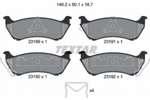 Textar Σετ τακάκια, Δισκόφρενα - 2318902