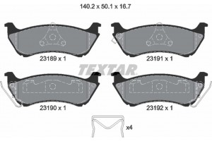 Textar Σετ τακάκια, Δισκόφρενα - 2318902