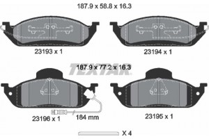 Textar Σετ τακάκια, Δισκόφρενα - 2319303