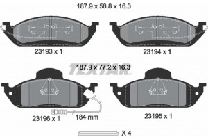 Textar Σετ τακάκια, Δισκόφρενα - 2319303