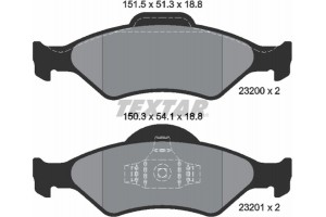 Textar Σετ τακάκια, Δισκόφρενα - 2320001