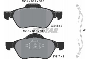 Textar Σετ τακάκια, Δισκόφρενα - 2321502