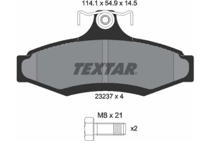 Textar Σετ τακάκια, Δισκόφρενα - 2323701